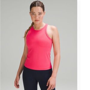Lululemon align waist length racer back tank top sz 4 lip gloss